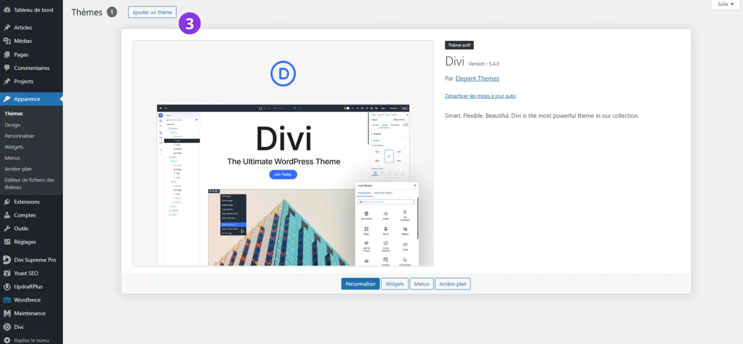 ajouter-theme-divi Ajouter un thème à son site WordPress