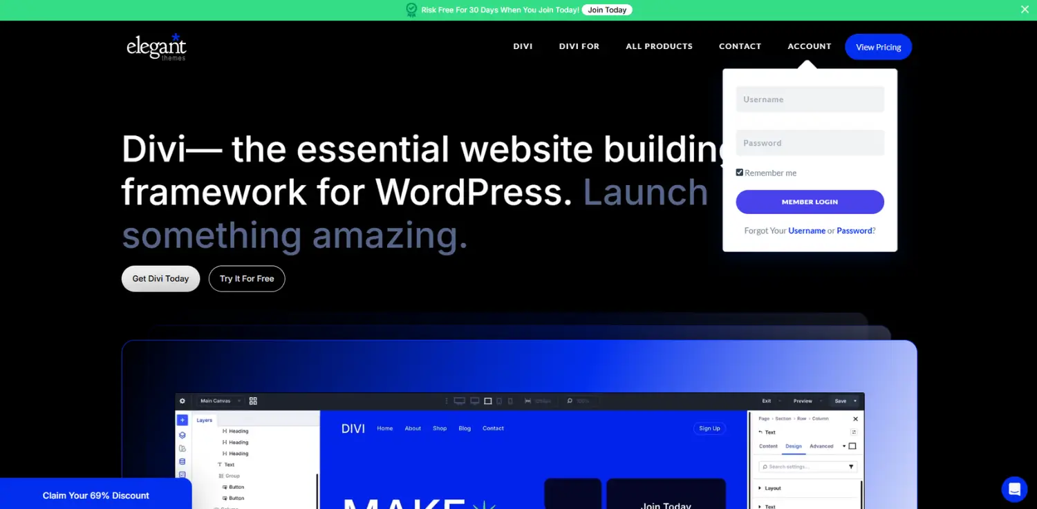 mon-compte-elegant-themes Se connecter à son compte Elegant Themes