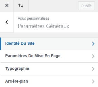 Personnalisation des paramètres généraux du thème Divi